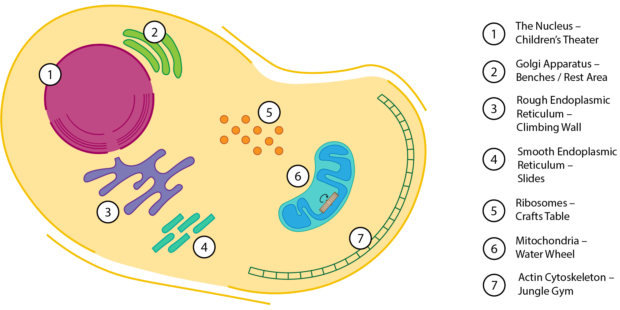 Concept drawing of cell playground